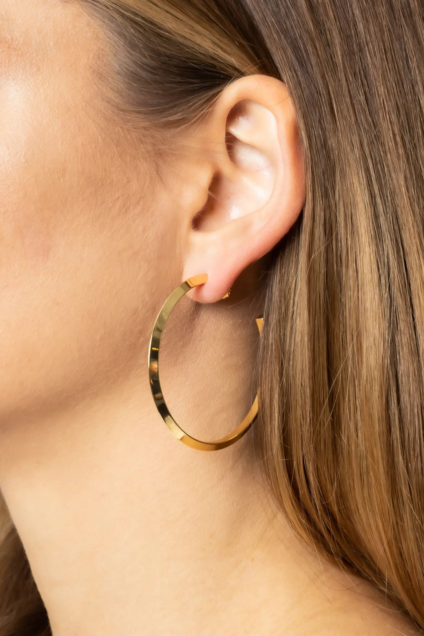 14K Gold Dipped Post Hoop