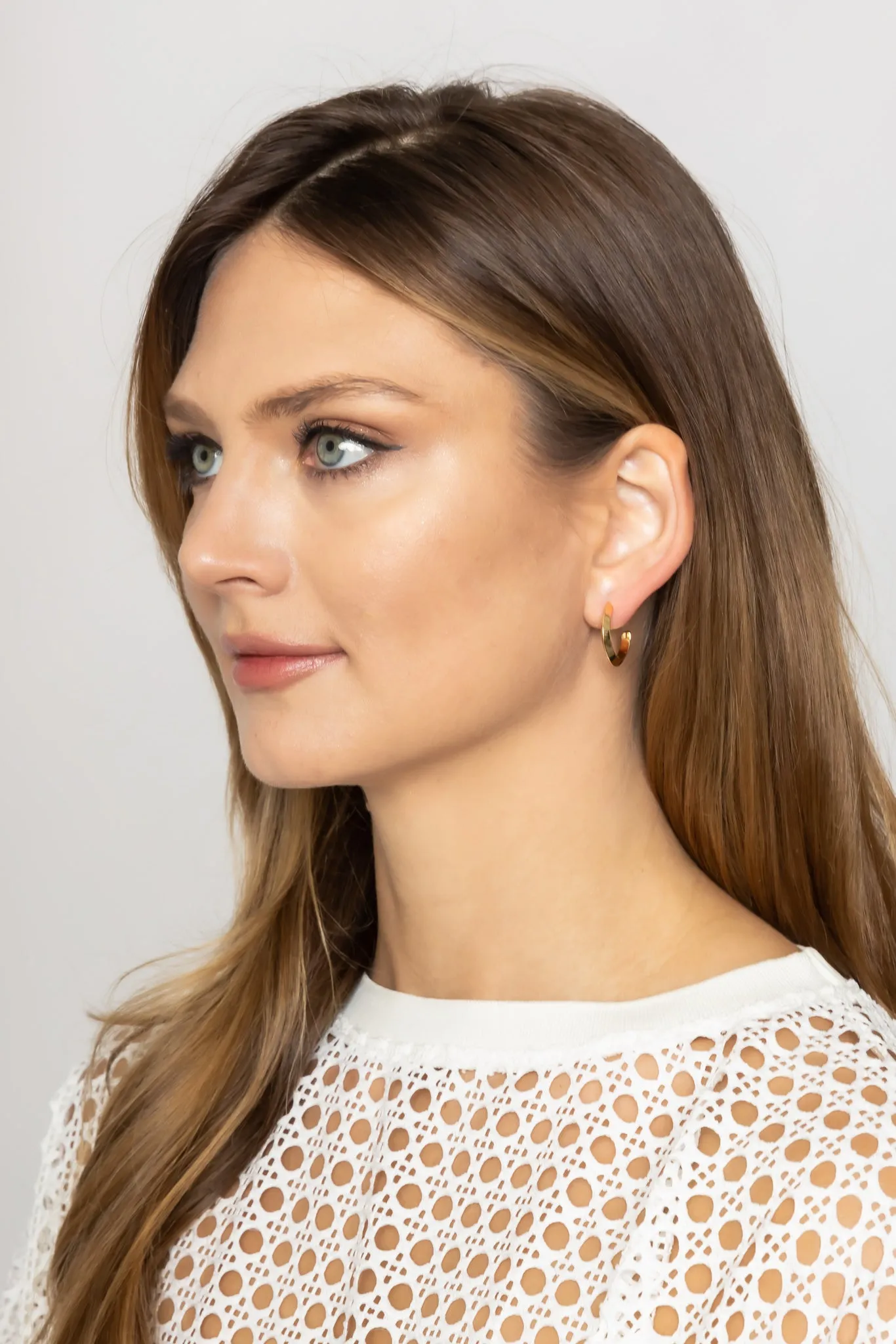 14K Gold Dipped Post Hoop