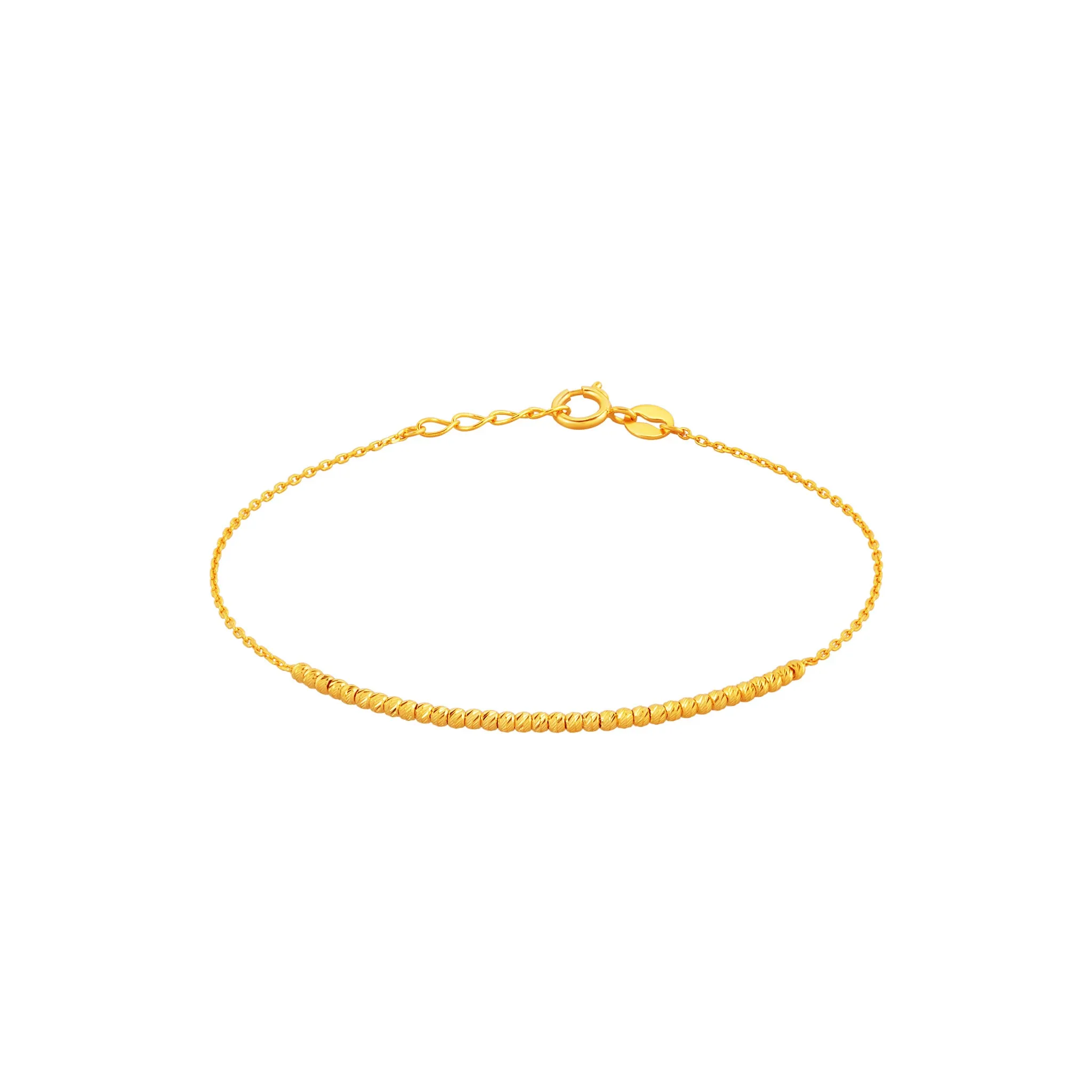 916 Gold Dazzling Beaded Delight Bracelet