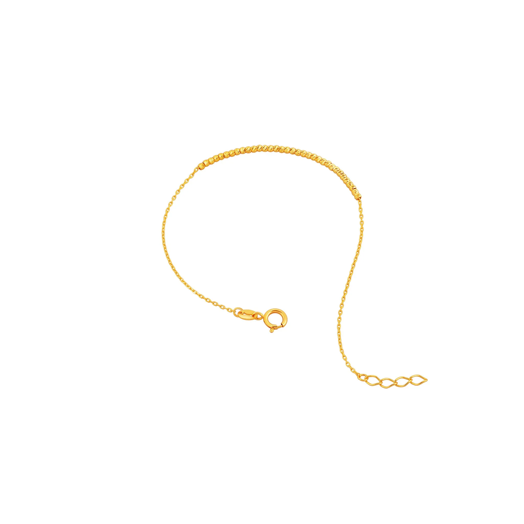 916 Gold Dazzling Beaded Delight Bracelet