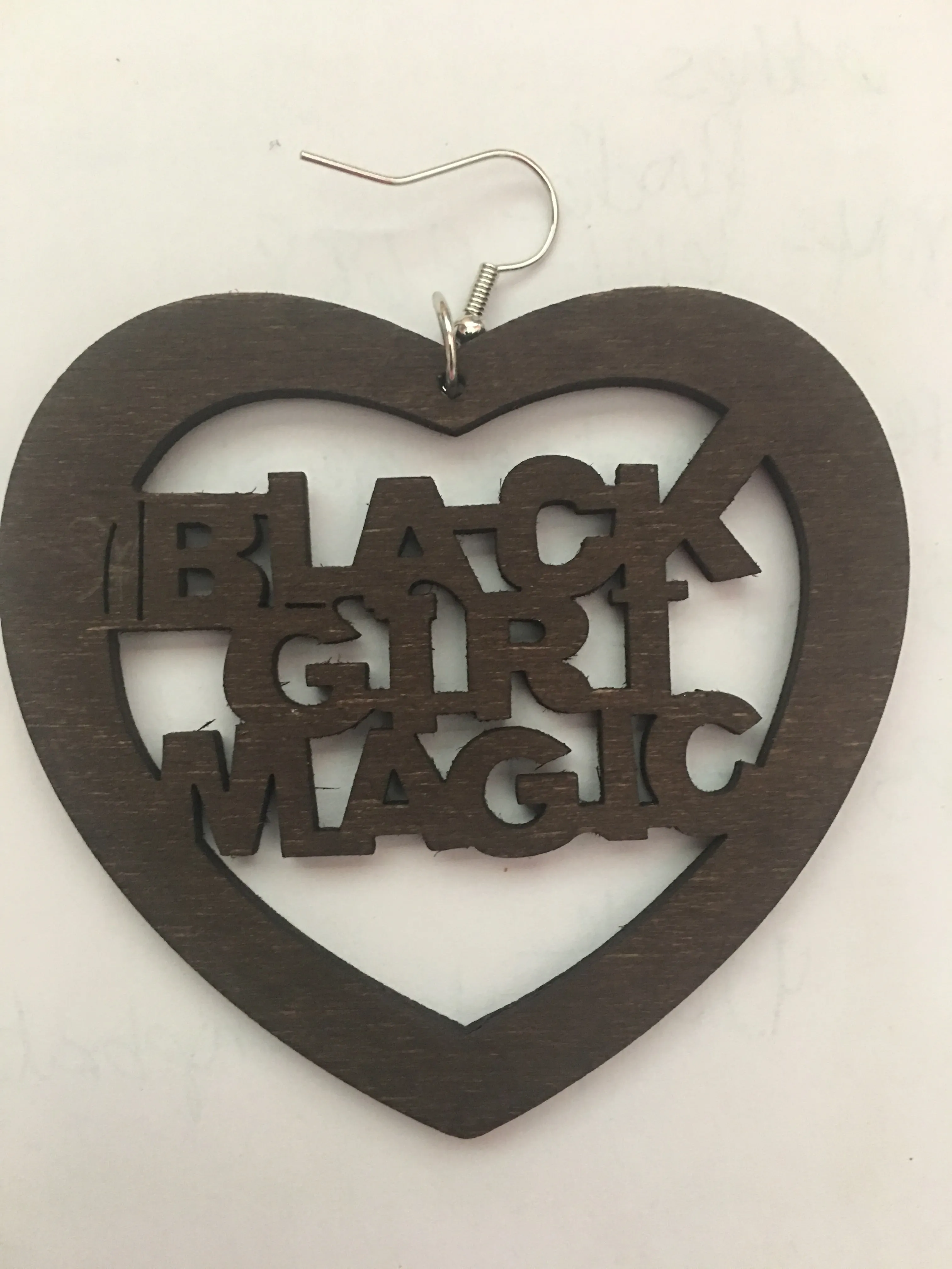 Black Girl Magic With Love Earrings