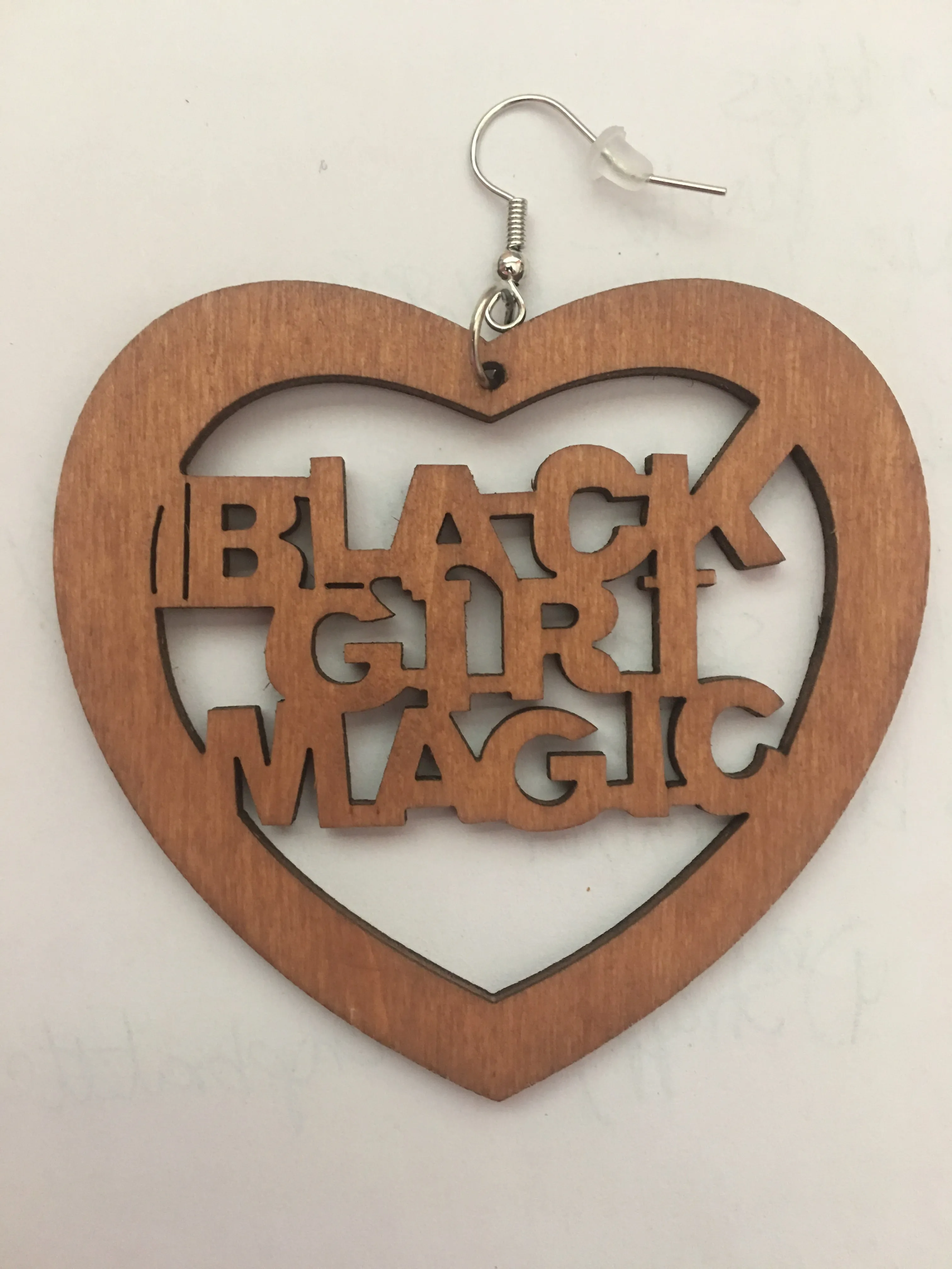 Black Girl Magic With Love Earrings