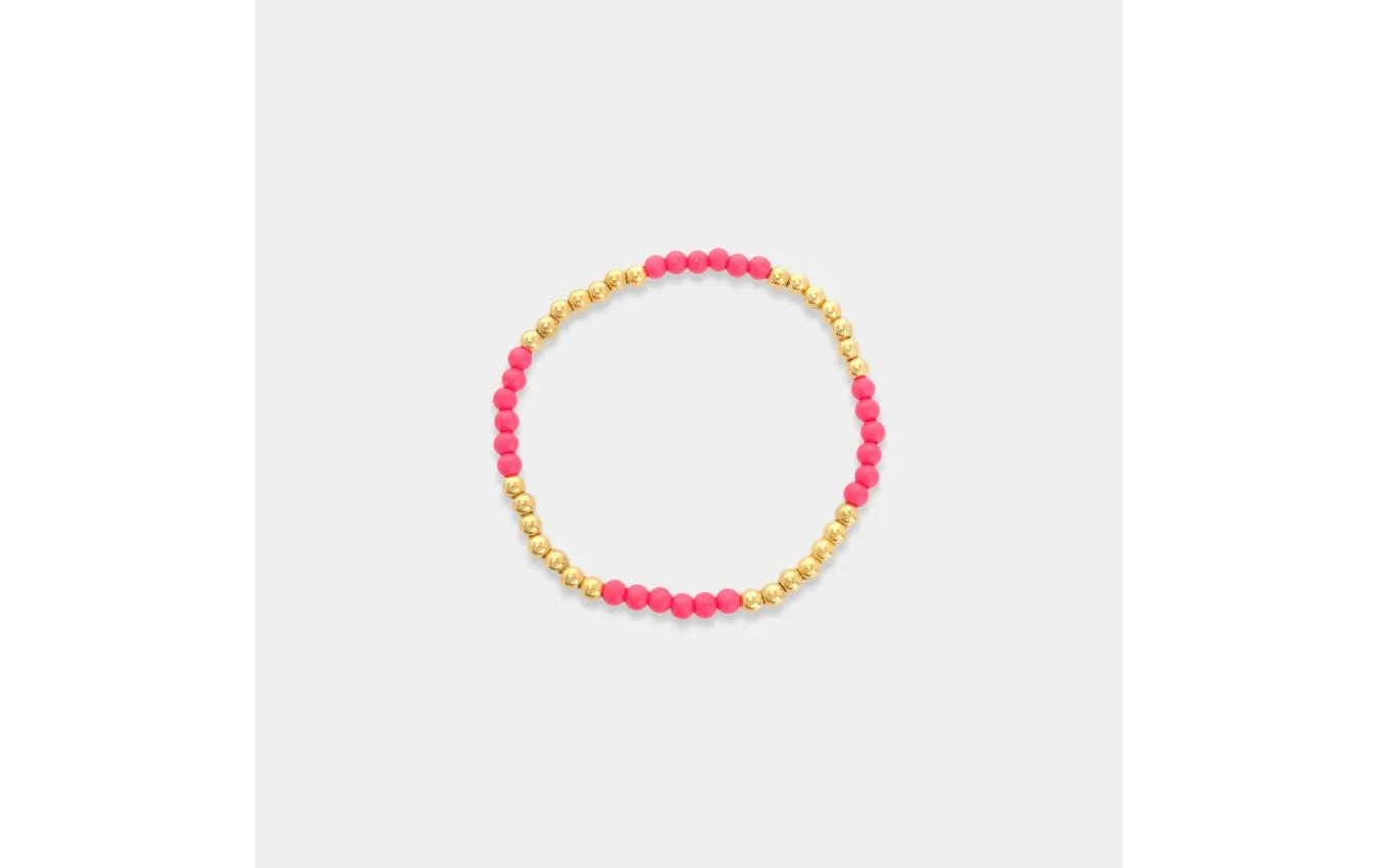 Gold & Colored Beaded Bracelet