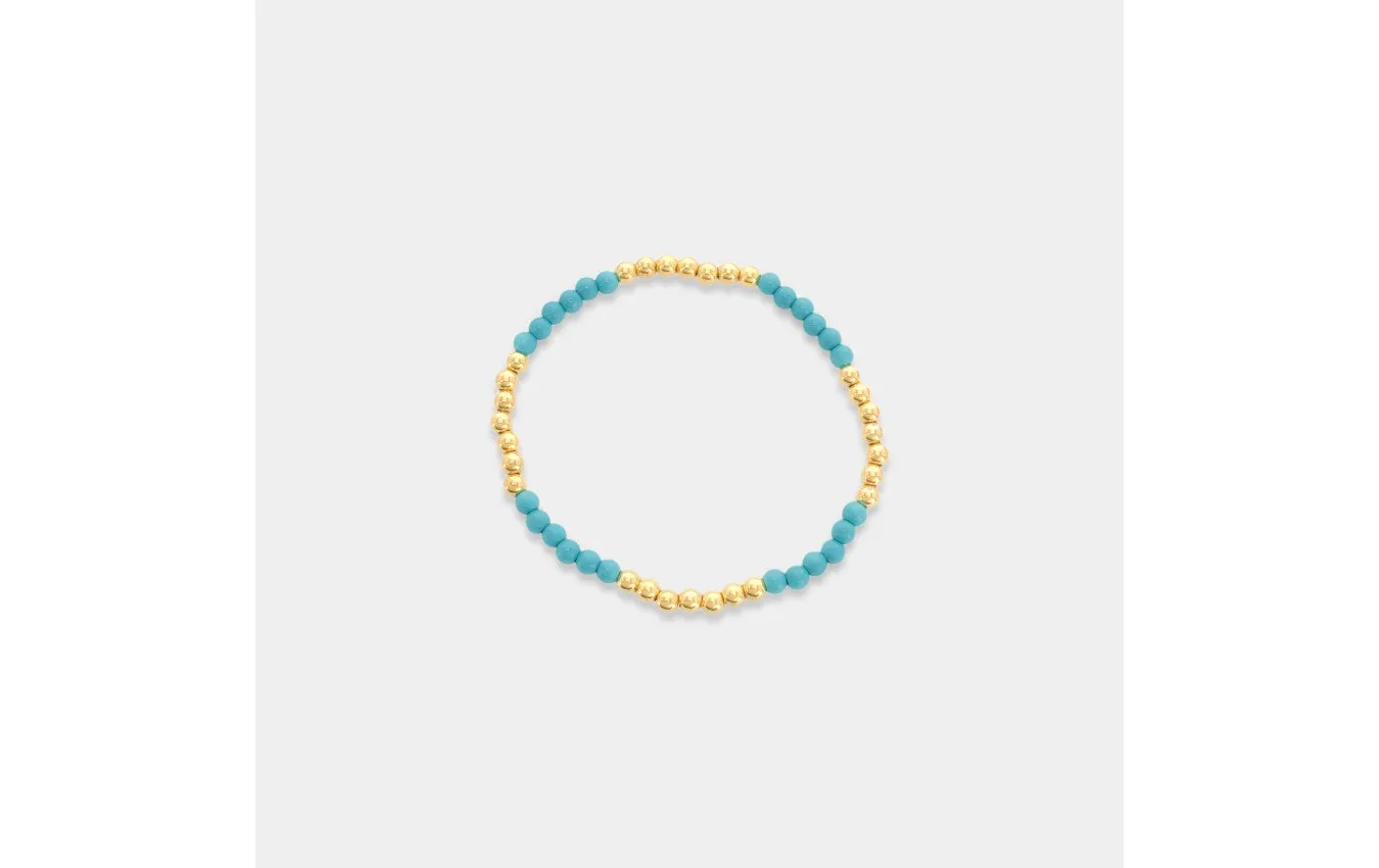 Gold & Colored Beaded Bracelet