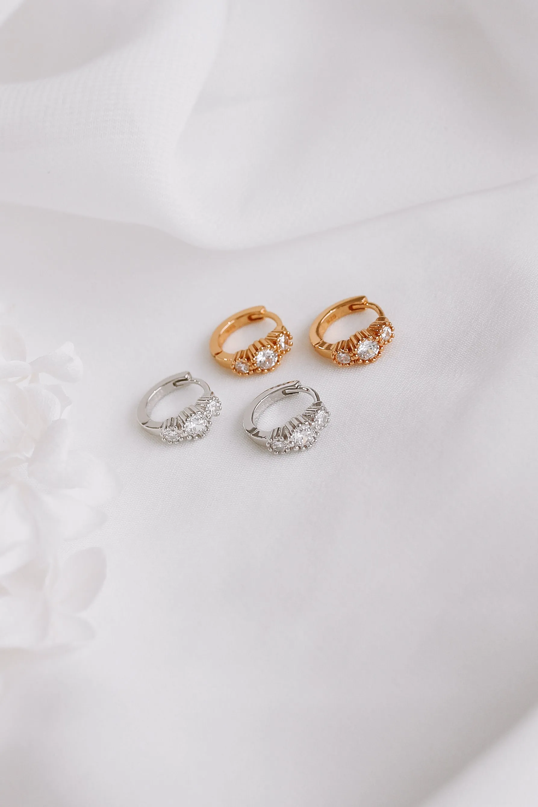Hannah - Sterling Silver Hoop Earrings