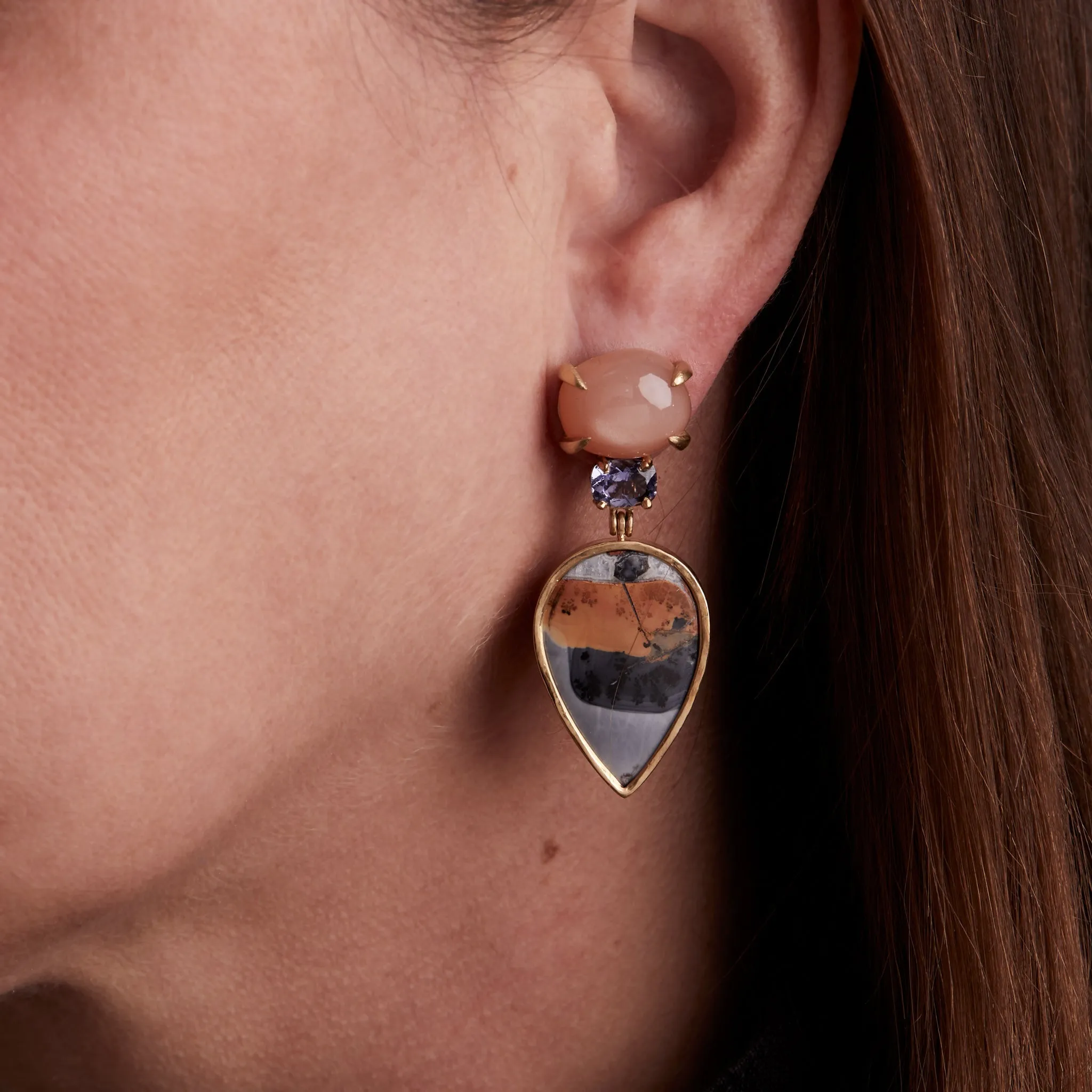 Landscape: Sky, Alpenglow Earrings