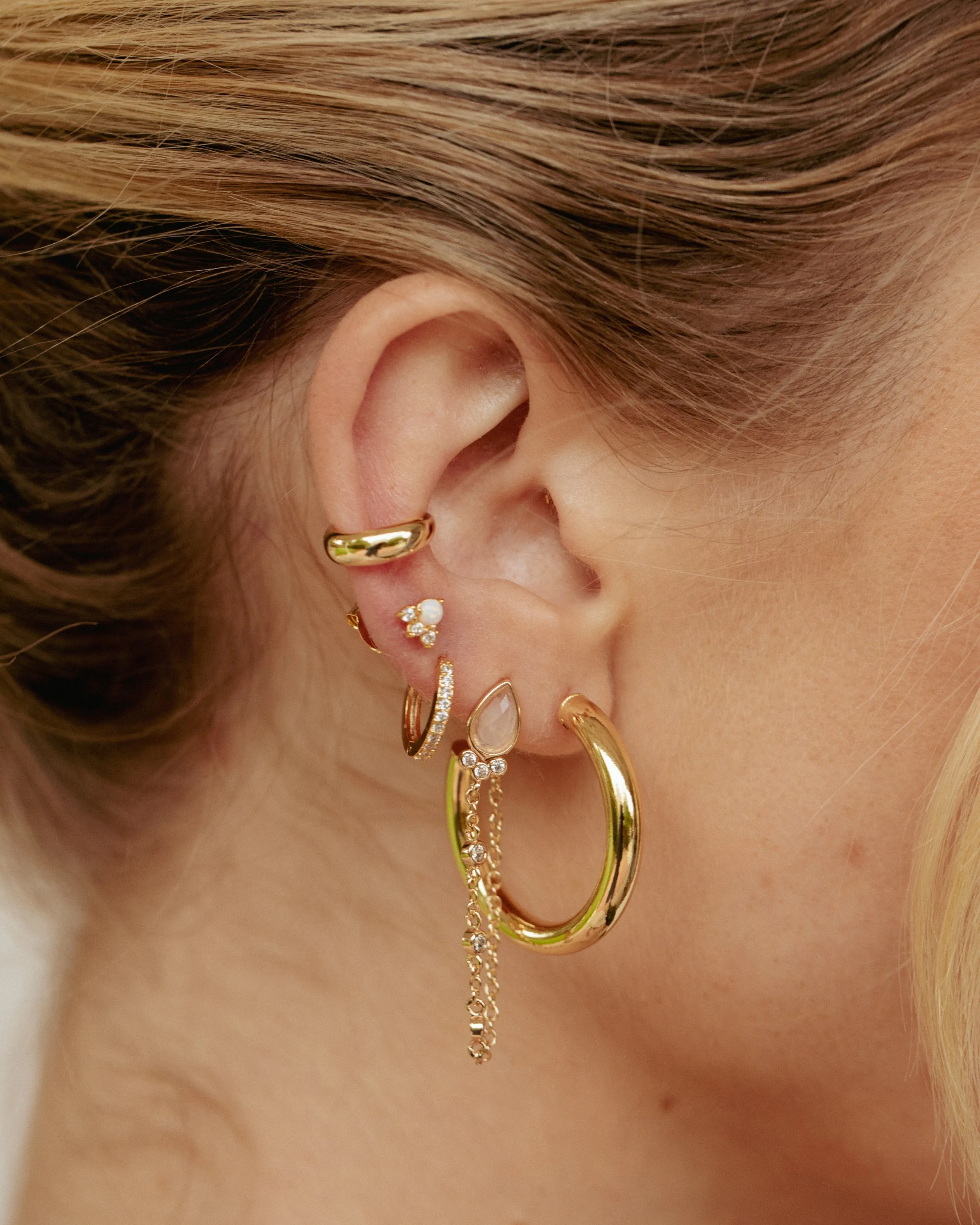 Lauren Earring Moonstone by Eight Five One Jewelry