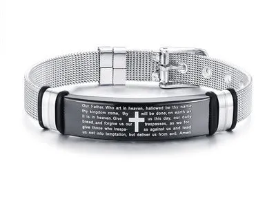 Men's Black Bent Titanium Steel Bracelet