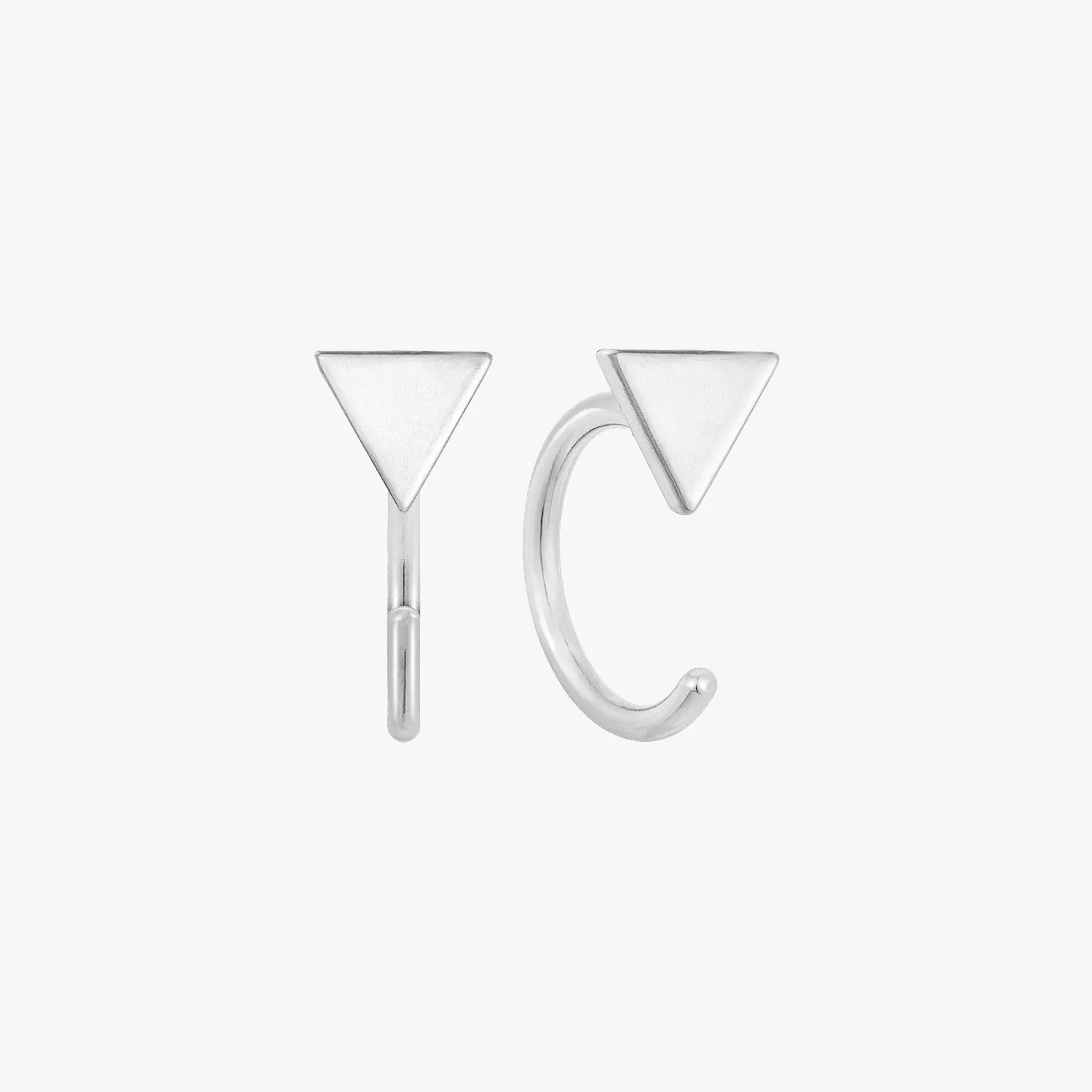 Mia Triangle Huggie Earrings
