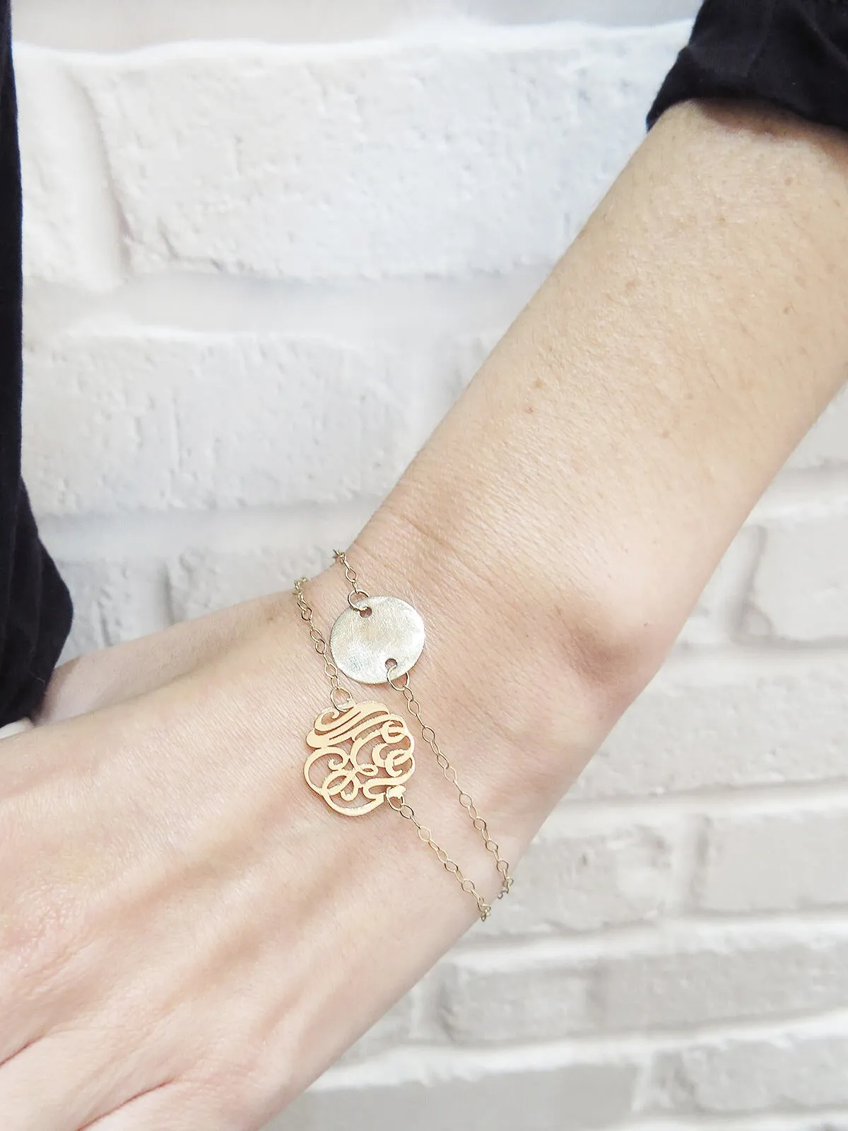 Mini Lace Monogram Bracelet