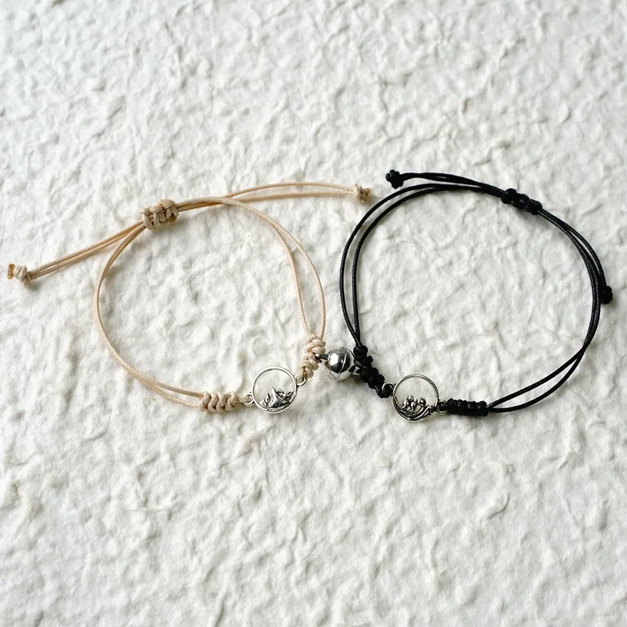 Natural Stone Beaded Handwoven Bracelet