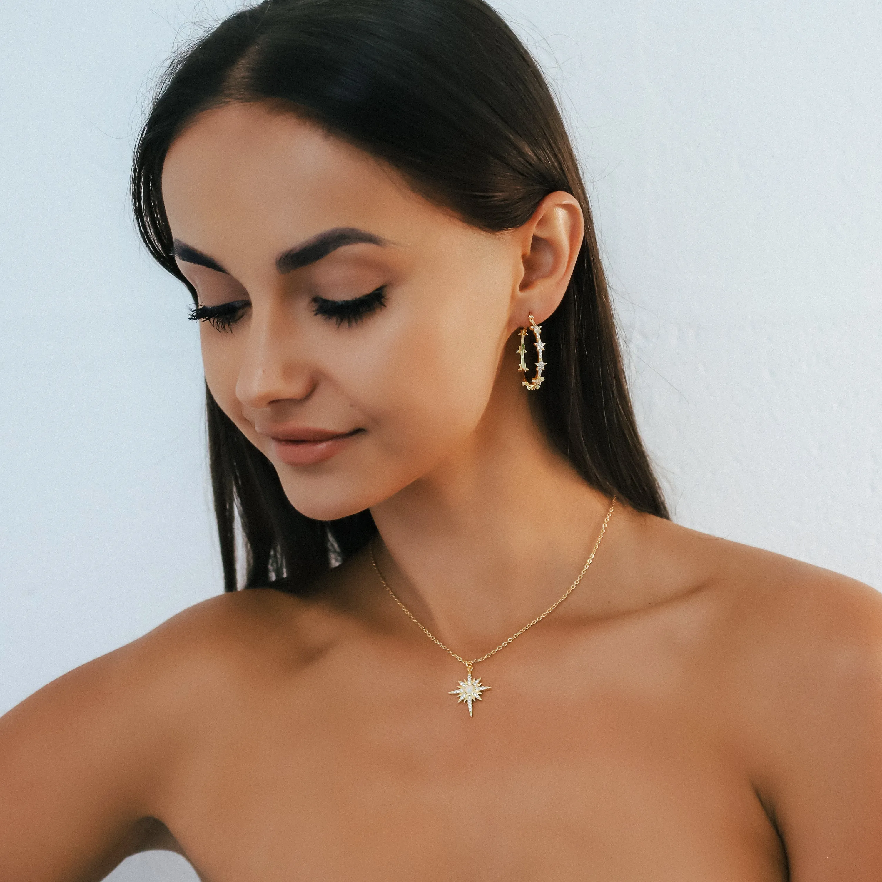 North Star Pendant Necklace | 18K Gold Plated