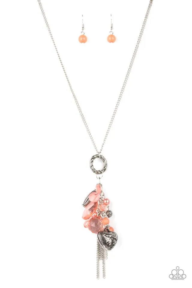 Paparazzi Necklace ~ AMOR to Love - Orange
