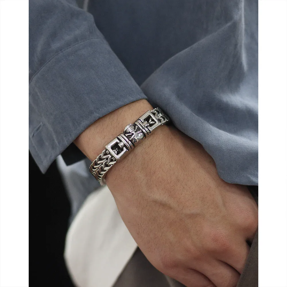 Retro Titanium Steel Bracelet For Men