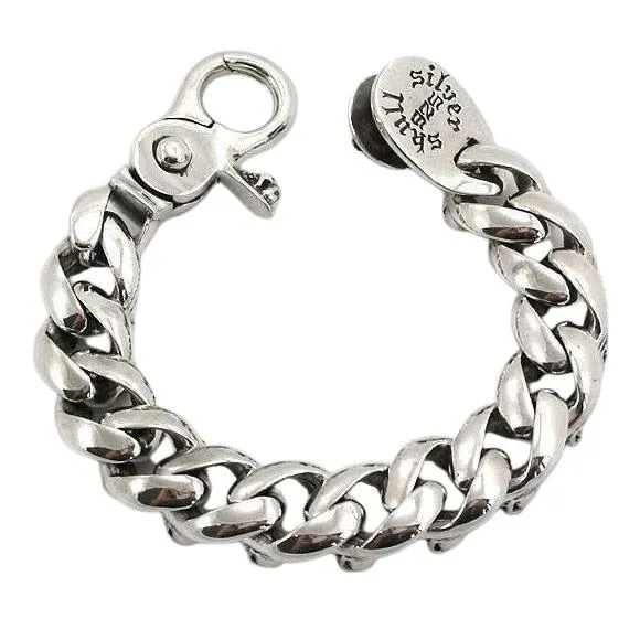 Sterling Silver Diamond Skull Bracelet