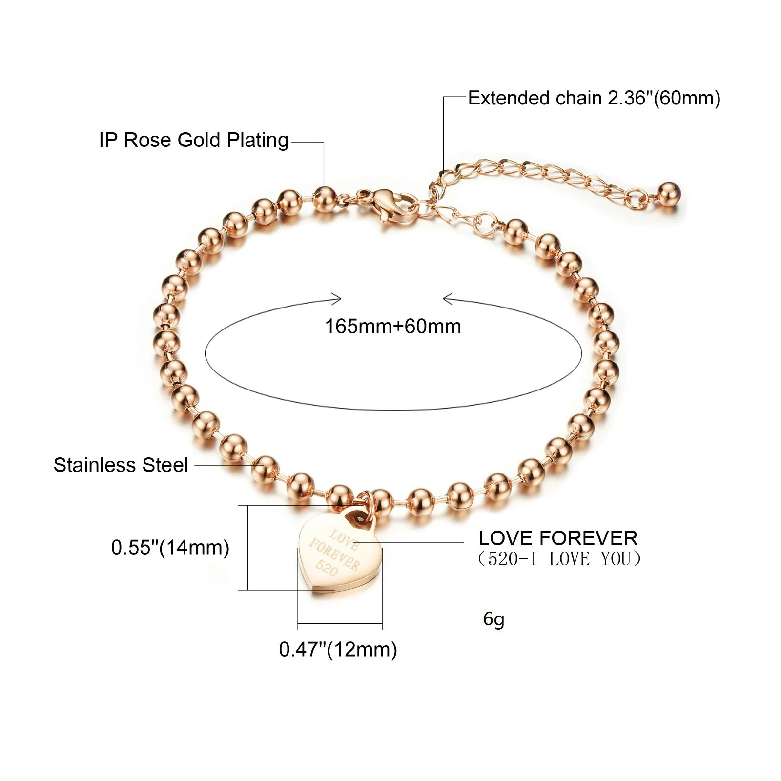 Women's Fashion Love You Forever Bracelet