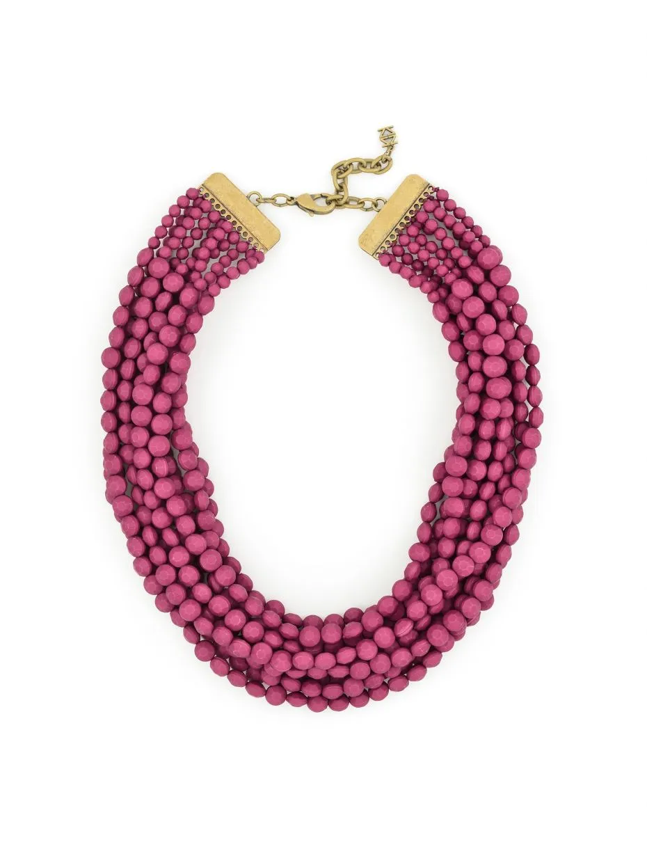 Zenzii Beaded Multi-Row Jewelry Gift Set in Plum