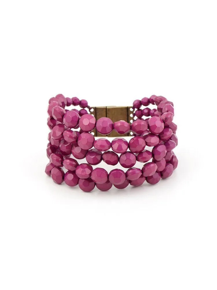 Zenzii Beaded Multi-Row Jewelry Gift Set in Plum